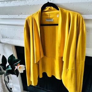 Bagatelle Collection Mustard Yellow Open Cardigan